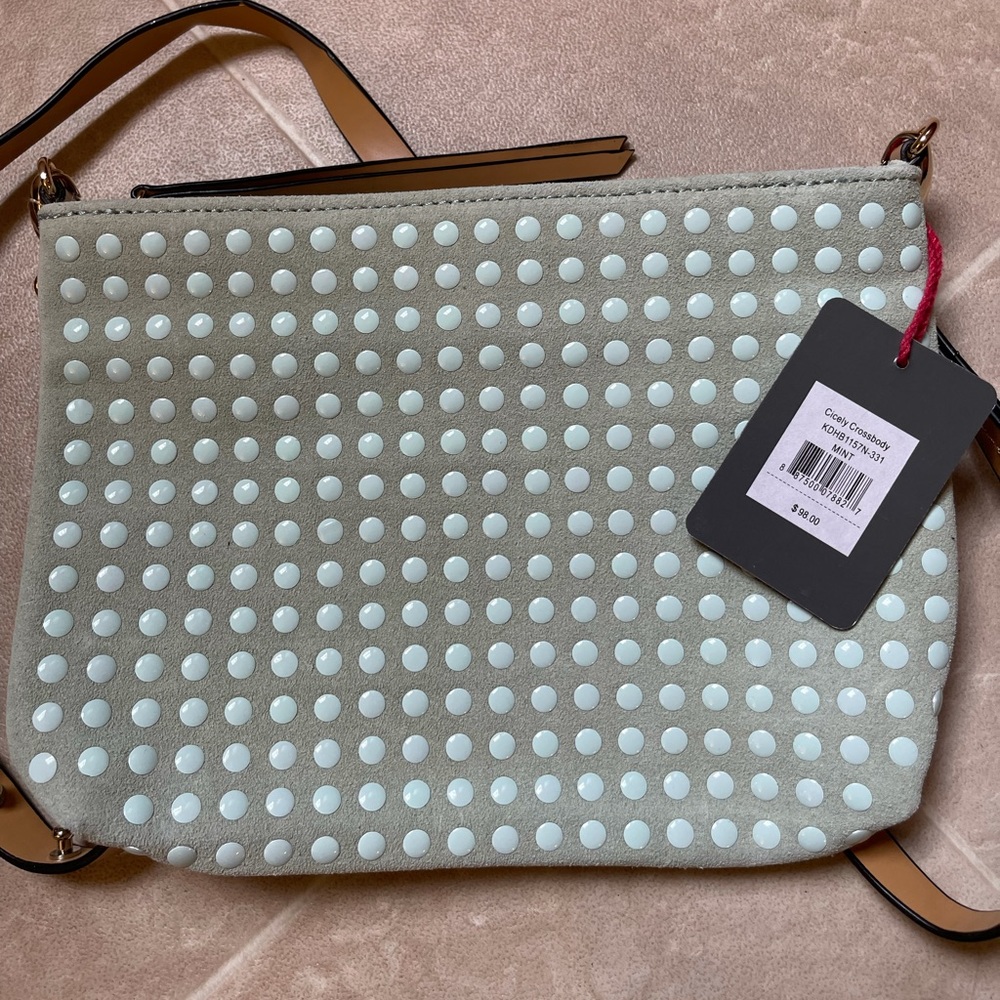 Kelsi Dagger Cicely Crossbody in Mint Suede